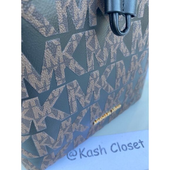 Michael Kors bucket bag suri medium messenger bag crossbody brown black - Picture 11 of 11